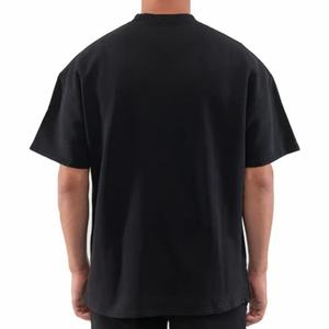 Camiseta de Algodón Grueso para Hombre, de Alta Calidad, con Logotipo Personalizado, Diseño en Blanco, Hombros Caídos, Cuello Redondo, Talla Grande - Product Image 4