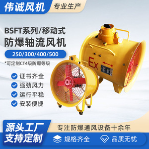 พัดลมระบายอากาศแบบแกน Weicheng BSFT-500 แบบพกพา 380V ป้องกันการระเบิด สำหรับระบายควันในอุโมงค์ สำหรับอุตสาหกรรมก่อสร้าง - Product Image 4