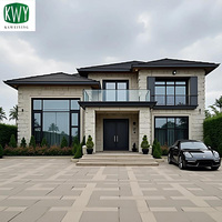 Kit de Construcción de Estructura de Acero para Villa Moderna Prefabricada con Marco de Acero de Calibre Ligero, Diseño Flexible, Galvanizado en Caliente