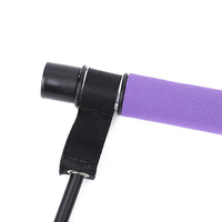 Bâton multifonctionnel en acier avec mousse EVA et corde en latex pour Pilates, Yoga et Fitness – Équipement d'exercice à domicile pour le remodelage corporel