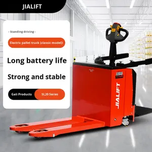 Jiali Ventes directes d'usine <span class=keywords><strong>SL20</strong></span> Stand-Up <span class=keywords><strong>2</strong></span> tonnes Équipement de transfert de traction électrique Chariot élévateur à fourche de manutention de palettes Batterie lithium-ion - Product Image 5
