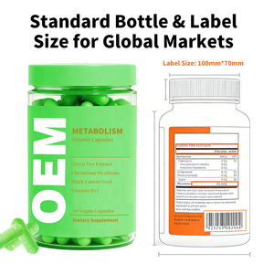 Fabricante de Cápsulas Veganas de Suplementos Dietéticos para el METABOLISMO, Venta al Por Mayor OEM, Lanzamiento Rápido, Personalización Flexible - Product Image 4