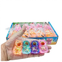 Mini jouet squishy Capybara scintillant en maltose à rebond lent, balle anti-stress et de décompression, poudre dorée aurore, jouet de bureau anti-stress
