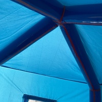 Tente gonflable flottante étanche en PVC avec fenêtres, épaisseur 0,60 mm, pour usage estival, garantie 12 mois