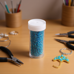 Perline ILAN Abalorio da 5 mm, colore blu piscina, per la creazione di gioielli, confezione da 12 pezzi - Product Image 3