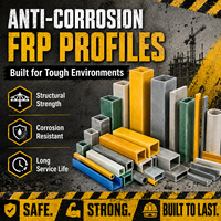 Support en fibre de verre anti-étincelles et non corrosif pour zone anti-explosion, profilé FRP extrudé par pultrusion