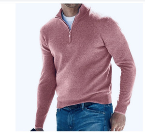 Nuovo maglione Pullover <span class=keywords><strong>con</strong></span> Zip 1/4 Retros maglioncino Premium mezza dolcevita <span class=keywords><strong>felpa</strong></span> <span class=keywords><strong>con</strong></span> <span class=keywords><strong>cappuccio</strong></span> <span class=keywords><strong>Polo</strong></span> sottile in tinta unita - Product Image 4