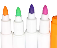 Vente en gros Mini stylo marqueur LED à double pointe bicolore stylo marqueur aquarelle lavable à double tête pour promotion