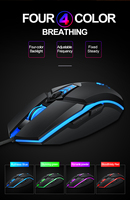 Mouse Gaming Berkabel Optik 2.4G USB Komputer RGB Backlit Mouse Gamer Ergonomis 7 Tombol DPI LED Silent Game Mice untuk PC Laptop