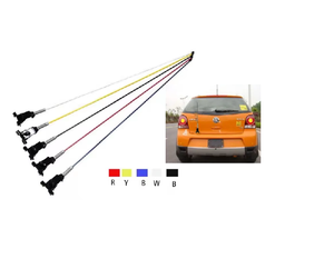 DA1 Colorful Red Black White Blue Yellow 1m 1.5m 2m Mobile Car <b>Dummy</b> Decorative Flagpole Antenna - Product Image 1