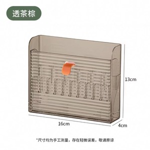 Organisateur cosmétique transparent avec tiroirs pour pinceaux de maquillage, rouges à lèvres, eye-liners et crayons à sourcils, boîte de rangement murale - Product Image 5