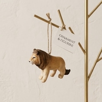 Sculpture de lion en bois antique sculptée à la main, style africain, décoration animale, artisanat, statue pour la maison ou le bureau
