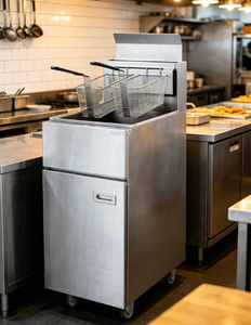 Tres <span class=keywords><strong>Tipos</strong></span> <span class=keywords><strong>de</strong></span> Freidoras Industriales a Gas Duraderas para Cocina Comercial, para Papas Fritas, <span class=keywords><strong>Pollo</strong></span> y Otros Alimentos - Product Image 1