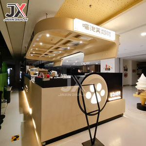 Tùy chỉnh shoflet Puff Booth tủ trưng bày LED cho trung tâm mua sắm đảo nền tảng cửa hàng nướng bánh Dim Sum Giới thiệu sản phẩm - Product Image 6