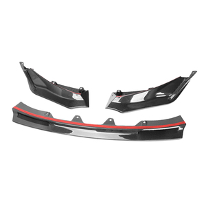 Lèvre de pare-chocs avant en fibre de carbone véritable style V pour <span class=keywords><strong>BMW</strong></span> M3 <span class=keywords><strong>G80</strong></span> M4 G82 G83 2021+ – Séparateurs de lèvre avant 3 pièces - Product Image 6