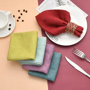 Wholesale Custom Restaurant Kitchen Table Napkin Linen Cotton Wiping Cloth Decorate Napkin
