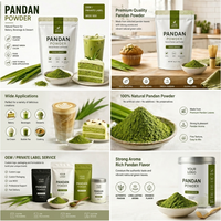 Poudre de Pandan Halal Casher en Vrac Qualité Alimentaire Emballage Personnalisé Arôme Intense pour Crème Glacée et Préparations de Gâteaux Fournisseur