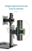 Supports d'écran simples KALOC Factory, support d'écran de bureau à fixation simple, compatible avec les écrans de 17 à 32 pouces/2 à 9 kg