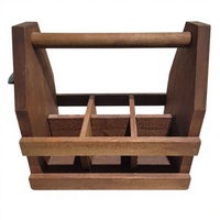 Porte-bouteilles en bois artisanal avec ouvre-bouteille, pour 6 bouteilles, porte-bouteilles en bois avec ouvre-bouteille