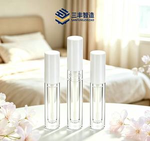 Empty Lip Gloss Tube Clear Round White With Wand Applicator Refillable Leakproof DIY Cosmetic Packaging Wholesale - Product Image 4