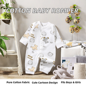 เสื้อผ้าเด็กแรกเกิดผ้าฝ้าย 100% แขนยาวฤดูใบไม้ผลิฤดูร้อนน่ารักการ์ตูนปุ่มสแน็ปปิด HENG SONG ทารกหญิงจั๊มสูทเต็มตัว - Product Image 2