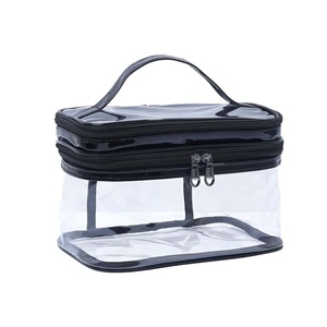 Set di Borse Cosmetiche Personalizzate in PVC, Pochette Trasparente per Trucchi, Organizer da Viaggio Impermeabile per Articoli da Toeletta per Donne - Product Image 3