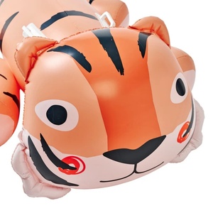 PVC <b>Inflatable</b> Orange Tiger Pool <b>Float</b> 140*74*40 CM for Kids Summer Outdoor Swimming Pool Water Playing Fun - Product Image 2
