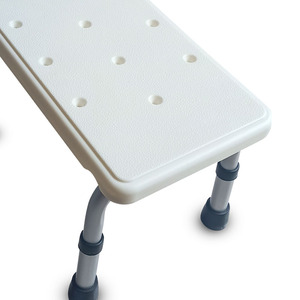 Fujiang <b>Shower</b> <b>Chair</b> With Backrest And Armrests Aluminum Alloy White For Elderly And Pregnant Women - Product Image 3