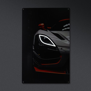 Modern Wall Art Home Decor Luxury Sports Car Racing with <b>Led</b> Lights Tempered Glass Painting and Acrylic Painting 40x60cm - Product Image 2