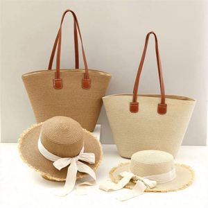 New Straw <b>Hat</b> <b>Bag</b> Set Women's Shoulder <b>Bag</b> Knitting Beach <b>Hat</b> <b>Bag</b> for Women - Product Image 1