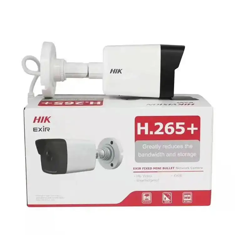 Hik 2MP kamera IP jaringan asli asli DS-2CD1023G0E-I POE dengan deteksi gerakan inframerah 30M untuk Video CCTV dalam dan luar ruangan