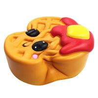 Jouet Squishy Géant en Forme de Gaufre à Remontée Lente - Aliment Réaliste Géant pour le Soulagement du Stress, Jouet Sensoriel Apaisant et Décoration de Bureau