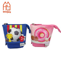 Trousse à crayons POP-UP et pochette à cosmétiques de bonne qualité, sac télescopique en PU avec fermeture à glissière, organisateur de maquillage/papeterie