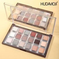 Palette de fards à paupières imperméables, 18 couleurs, mat/brillant, pour le maquillage quotidien des débutants