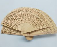 Éventail pliant rond en bois de hêtre, sculpté avec des motifs complexes, ajouré, multifonctionnel, éventail commémoratif artistique