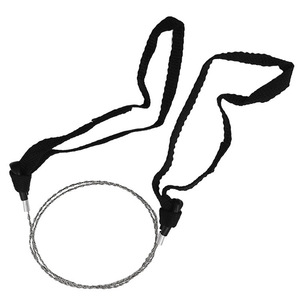 Scie à ruban portative en acier inoxydable, conception compacte pour une utilisation en extérieur, poignée en sangle noire - Product Image 1