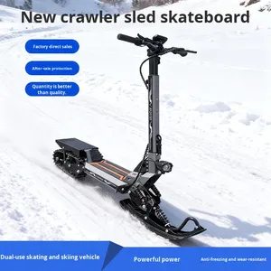 สกู๊ตเตอร์สโนว์โมบิลสำหรับผู้ใหญ่และเด็ก สำหรับเล่นสกีบนหิมะในฤดูหนาว  พร้อมรางกันลื่น  วัสดุผสมสำหรับเล่นสโนว์บอร์ดบนทางลุยหิมะ - Product Image 5