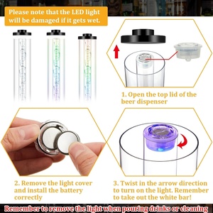 Distributeur de Boissons LED en Forme de <span class=keywords><strong>Girafe</strong></span>, Tour à Bière Lumineuse, Fontaine à Boissons de Table, Serveur de Liquides pour Fêtes, Accessoire de Bar pour Boîte de Nuit - Product Image 4