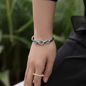 Crystal <b>Bracelet</b> 316L Stainless Steel PVD Gold Plating Sustainable Resistant Fashion Jewelry - Product Image 3