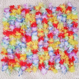 10 piezas/set Guirnaldas de Flores Hawaianas para Fiesta, Collares Hawaianos, Decoración Floral Rústica, Tela Hawaiana - Product Image 3