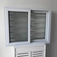 Fenêtre coulissante en PVC à double vitrage isolant avec cadre multi-chambres pour cuisine d'appartement, insonorisée, fabricant certifié ISO9001