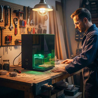Marqueur laser à fibre 20W avec capacité 3D pour métal et bois, prend en charge AI/DXF, compatible avec Windows/Android/iOS