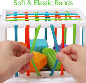 Baby Montessori giocattoli per attività sensoriali bambino Inny Bin forma sensoriale Sorter cubo giocattolo per <span class=keywords><strong>1</strong></span> <span class=keywords><strong>anno</strong></span> bambino ragazza <span class=keywords><strong>regali</strong></span> - Product Image 3