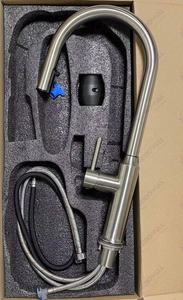 Grifos WaterMark de acero inoxidable extraíble para fregadero de <span class=keywords><strong>cocina</strong></span>, <span class=keywords><strong>grifo</strong></span> mezclador con rociador de hoja, Cartucho de arranque en frío para ahorro de energía - Product Image 6