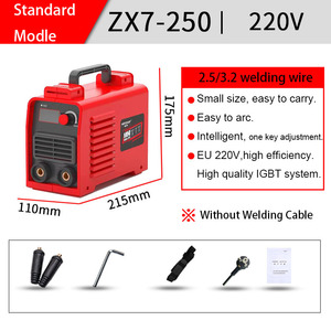เครื่องเชื่อมไฟฟ้าแบบพกพา MMA-250 IGBT 250A AC ใช้ลวดทองแดง รุ่นดิจิตอล 220V สำหรับโรงงานขนาดเล็ก OEM ZX7-250 - Product Image 4