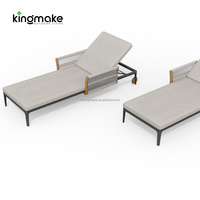 Ensemble de mobilier d'extérieur à prix d'usine, lit de soleil imperméable, chaise longue de piscine pour hôtel, chaise longue de plage en rotin pour extérieur