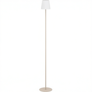 Lámpara de Pie Textil EGLO 'Fiorana' Moderna para Sala de Estar, Color Arena/Blanco, E14/7,5W (9829648320) - Product Image 1