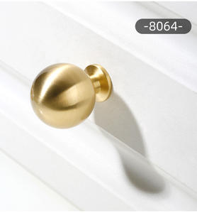 خزانة ملابس نحاسية بسيطة مقبض باب سحب درج الشمال فاخر نحاسي ذهبي مقبض خزانة مقبض درج بول - Product Image 4