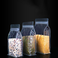 Sacs d'emballage alimentaire transparents réutilisables de qualité alimentaire, pochettes verticales en plastique transparent