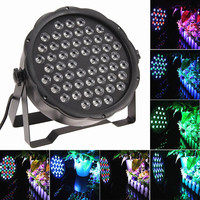 Projecteur PAR 3-en-1 à 54 LED pleine couleur, activé par la voix, couleurs RGBW, 100-240V universel, pour éclairage de scène et événements festifs transfrontaliers